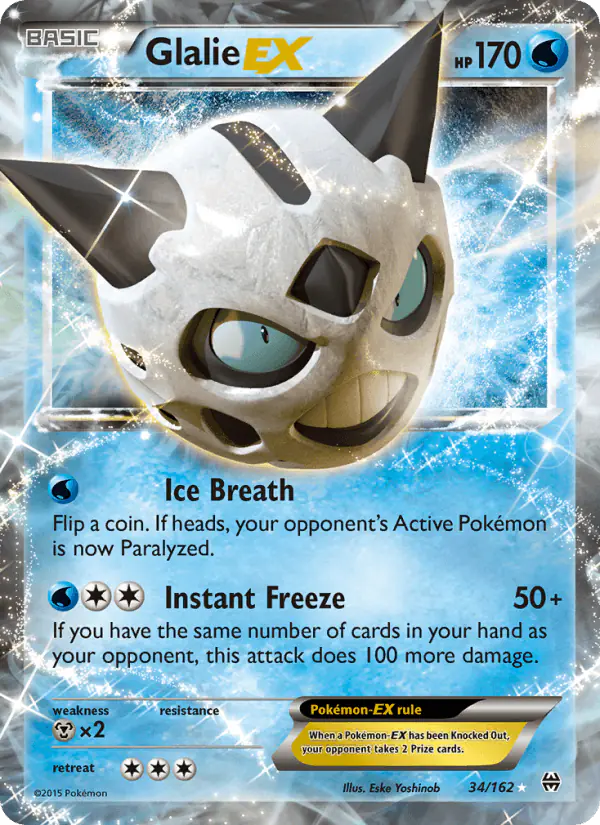 Carta Glalie EX 34/162 de BREAKthrough