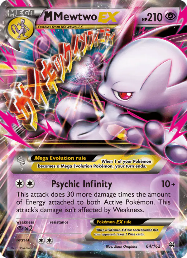 Carta M Mewtwo EX 64/162 de BREAKthrough