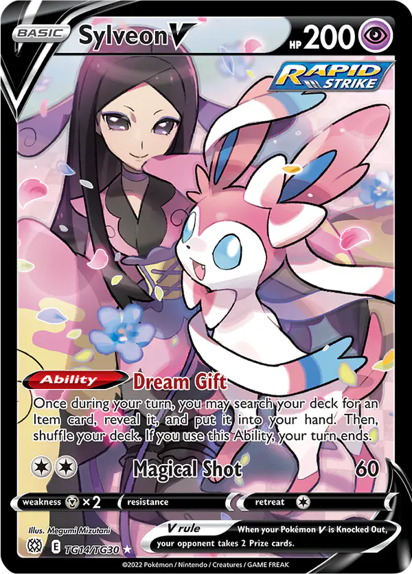 Carta Sylveon V TG14 de Brilliant Stars Trainer Gallery