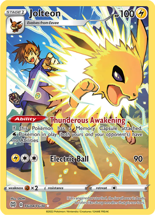 Carta Jolteon TG04 de Brilliant Stars Trainer Gallery