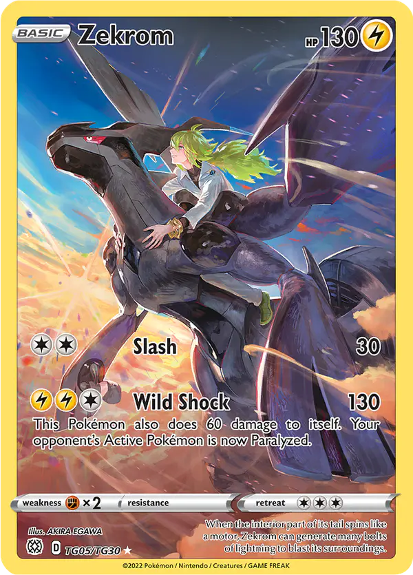 Carta Zekrom TG05 de Brilliant Stars Trainer Gallery