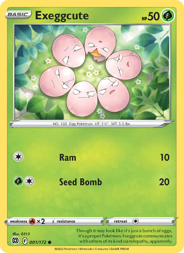 Carta Exeggcute 001/172 de Brilliant Stars
