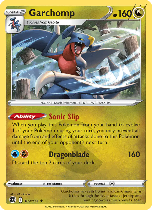 Carta Garchomp 109/172 de Brilliant Stars