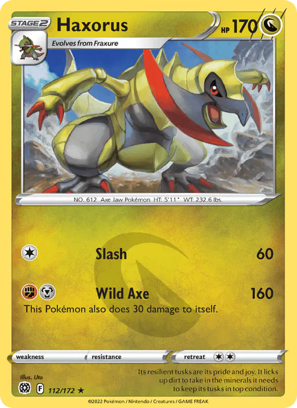 Carta Haxorus 112/172 de Brilliant Stars