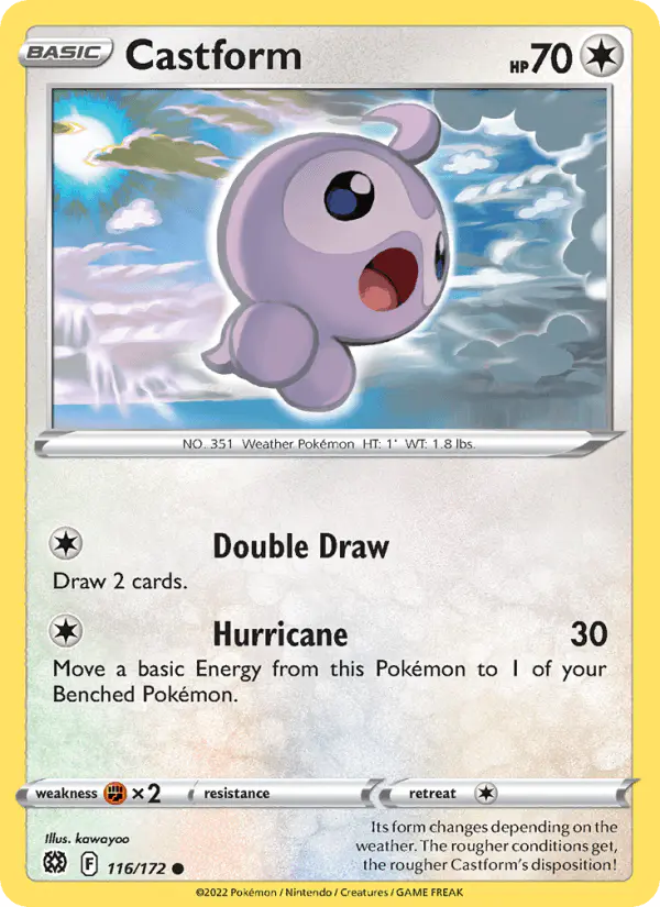 Carta Castform 116/172 de Brilliant Stars