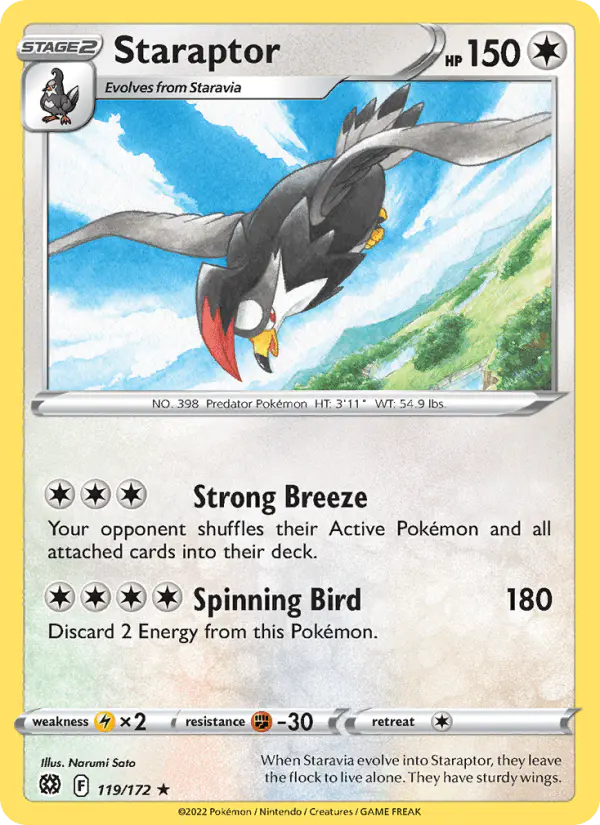 Carta Staraptor 119/172 de Brilliant Stars