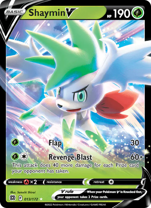Carta Shaymin V 013/172 de Brilliant Stars