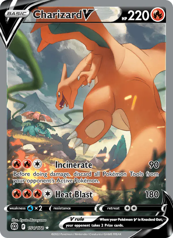 Carta Charizard V 154/172 de Brilliant Stars