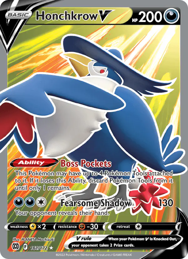 Carta Honchkrow V 161/172 de Brilliant Stars