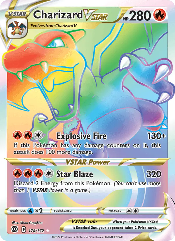 Carta Charizard VSTAR 174/172 de Brilliant Stars