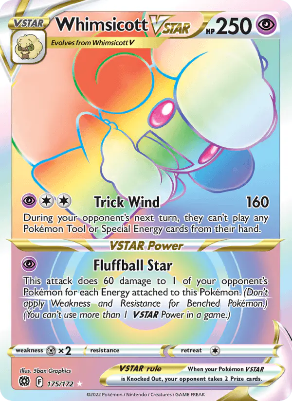 Carta Whimsicott VSTAR 175/172 de Brilliant Stars
