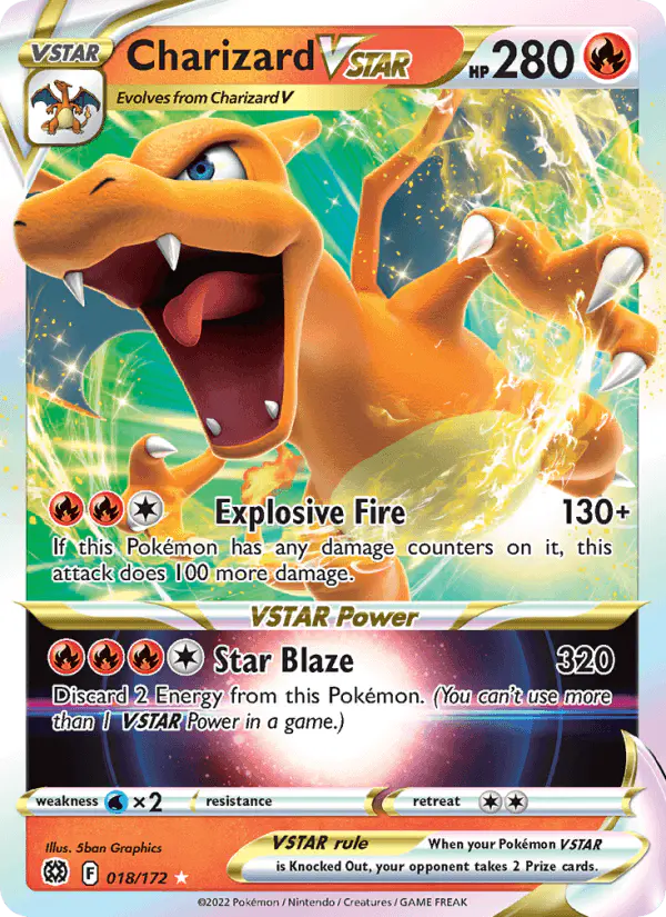 Carta Charizard VSTAR 018/172 de Brilliant Stars