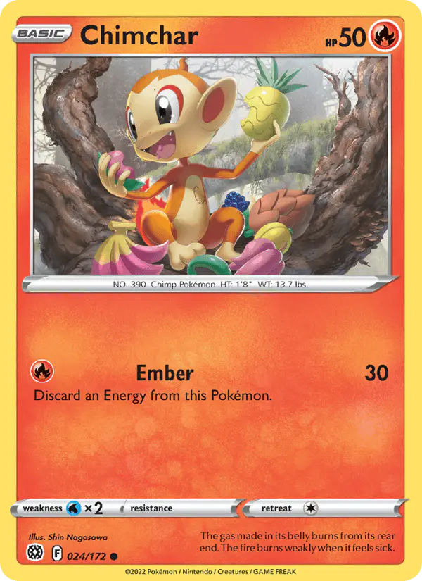 Carta Chimchar 024/172 de Brilliant Stars