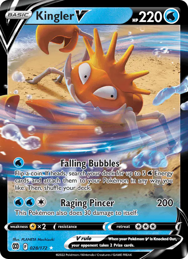Carta Kingler V 028/172 de Brilliant Stars