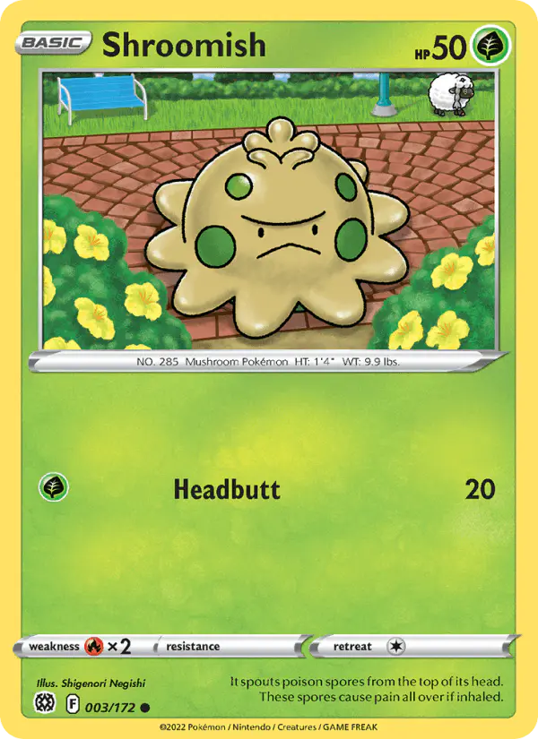 Carta Shroomish 003/172 de Brilliant Stars