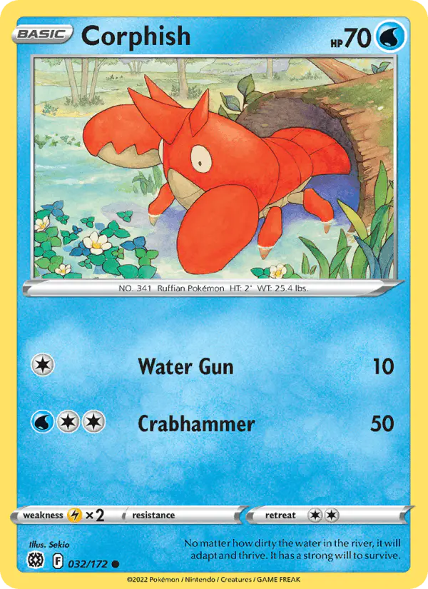 Carta Corphish 032/172 de Brilliant Stars