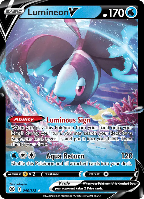Carta Lumineon V 040/172 de Brilliant Stars