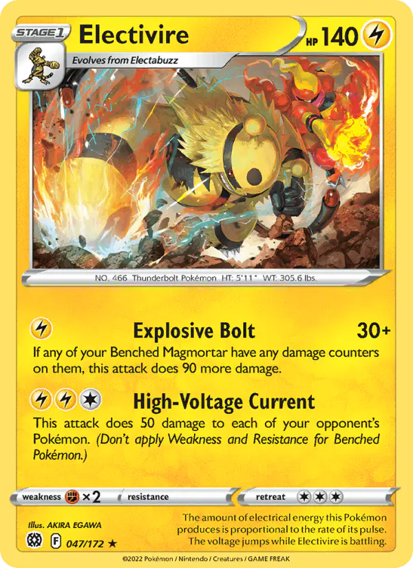 Carta Electivire 047/172 de Brilliant Stars