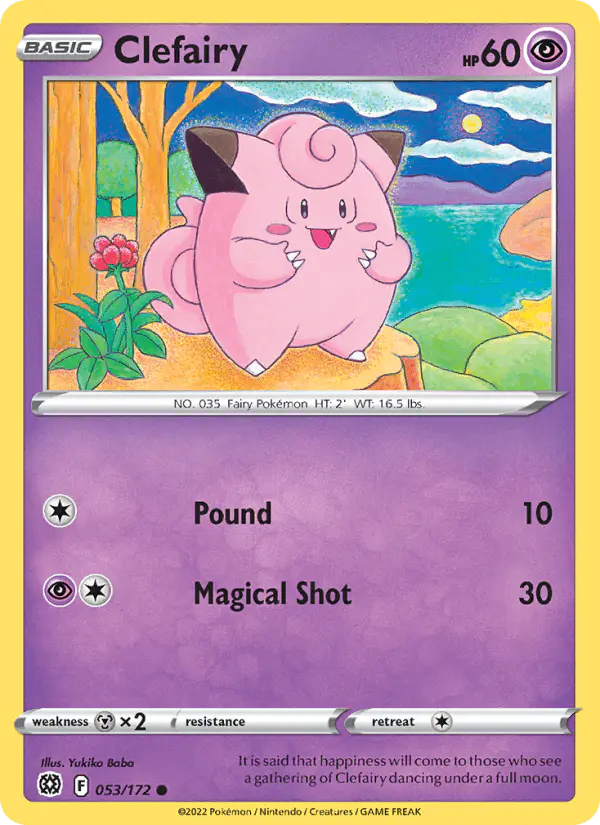Carta Clefairy 053/172 de Brilliant Stars