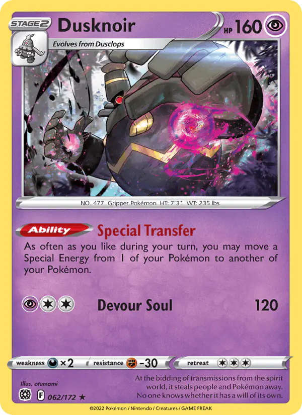 Carta Dusknoir 062/172 de Brilliant Stars