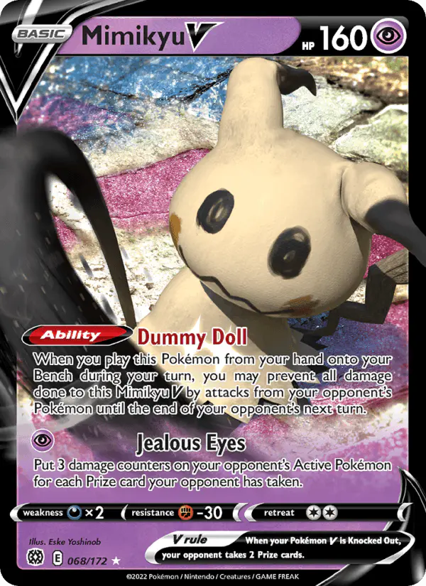 Carta Mimikyu V 068/172 de Brilliant Stars