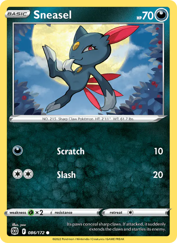 Carta Sneasel 086/172 de Brilliant Stars