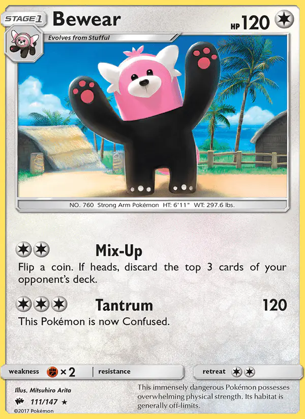 Carta Bewear 111/147 de Burning Shadows