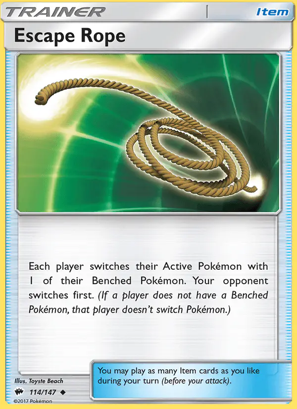 Carta Escape Rope 114/147 de Burning Shadows
