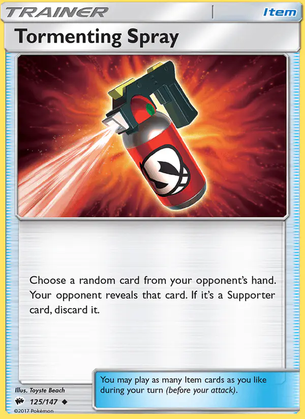 Carta Tormenting Spray 125/147 de Burning Shadows