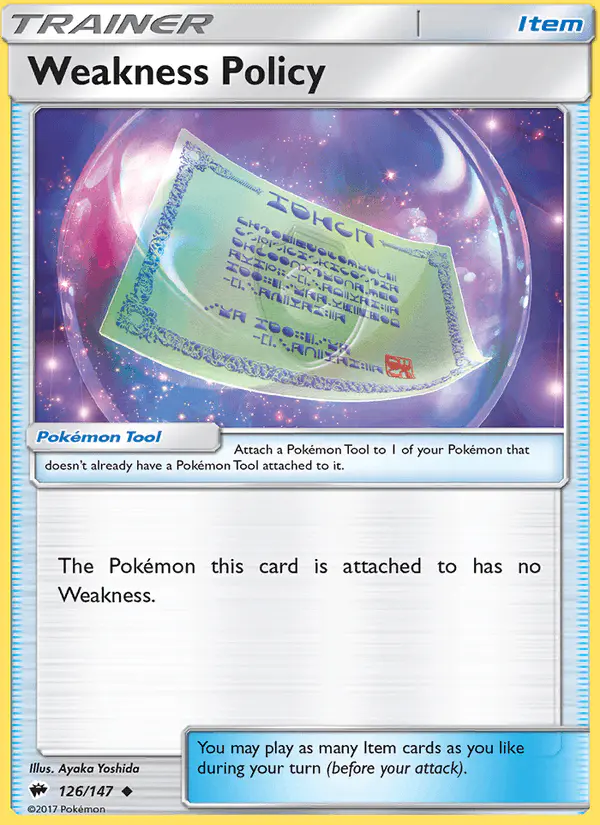 Carta Weakness Policy 126/147 de Burning Shadows