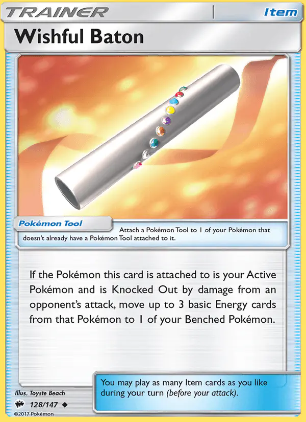 Carta Wishful Baton 128/147 de Burning Shadows