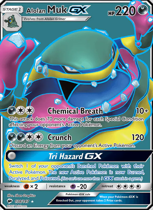 Carta Alolan Muk GX 138/147 de Burning Shadows