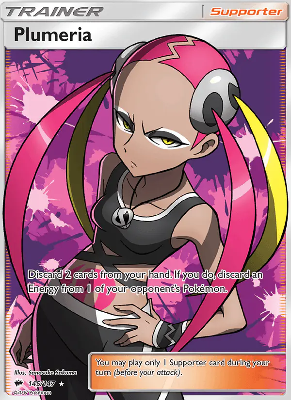 Carta Plumeria 145/147 de Burning Shadows