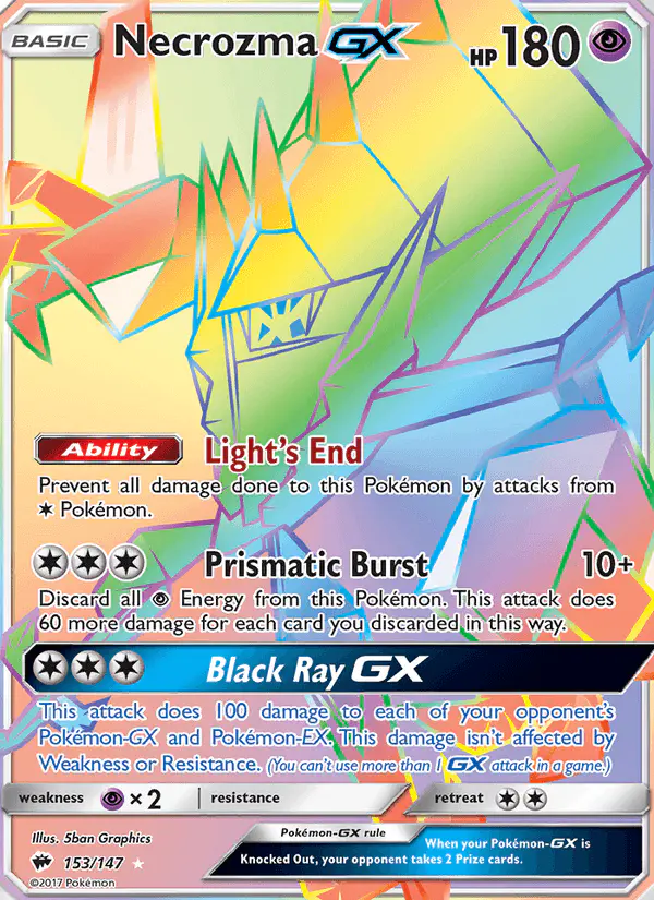 Carta Necrozma GX 153/147 de Burning Shadows
