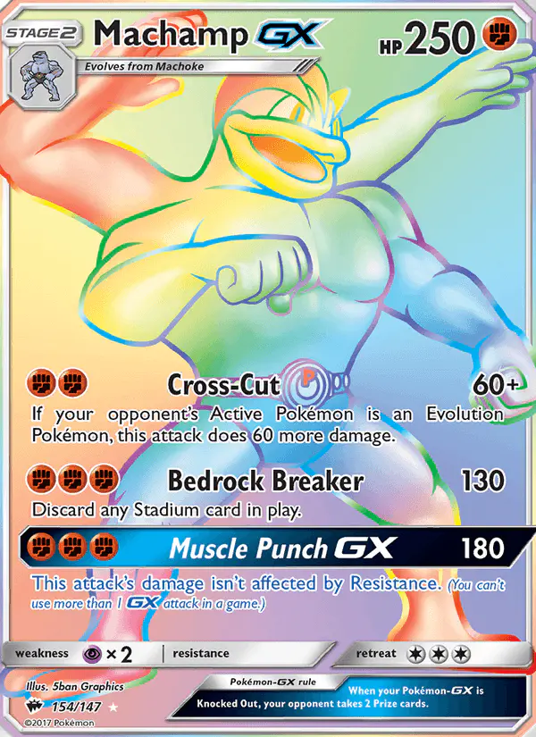 Carta Machamp GX 154/147 de Burning Shadows