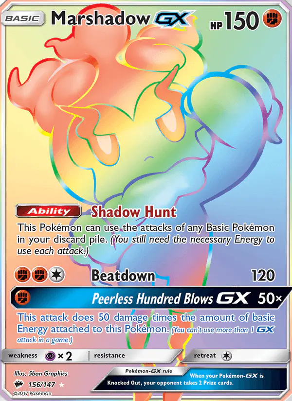 Carta Marshadow GX 156/147 de Burning Shadows