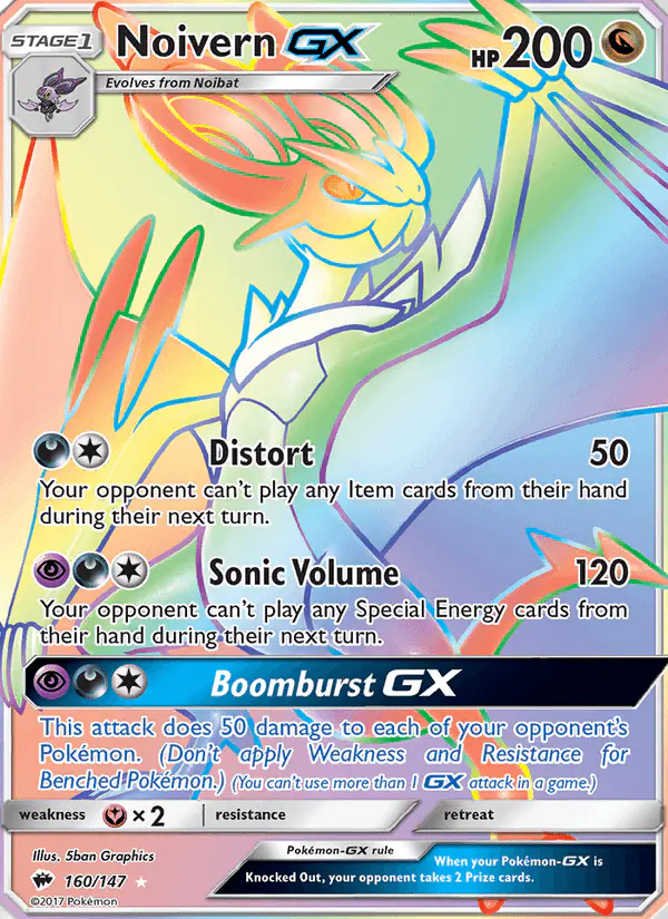 Carta Noivern GX 160/147 de Burning Shadows