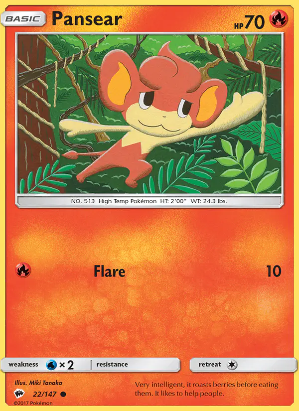 Carta Pansear 22/147 de Burning Shadows