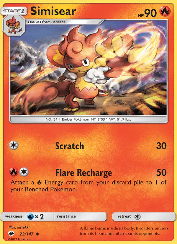 Carta Simisear 23/147 de Burning Shadows