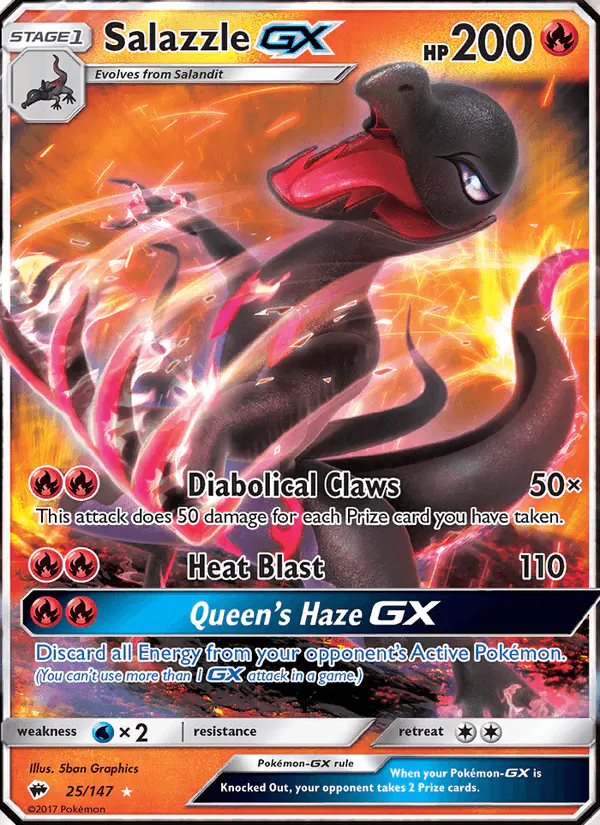 Carta Salazzle GX 25/147 de Burning Shadows