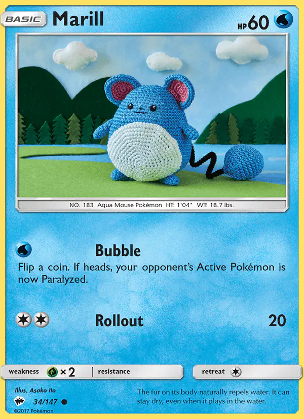 Carta Marill 34/147 de Burning Shadows