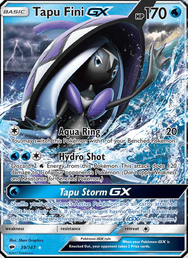 Carta Tapu Fini GX 39/147 de Burning Shadows
