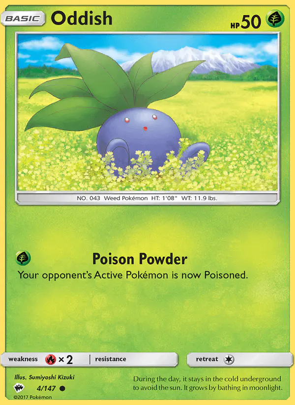 Carta Oddish 4/147 de Burning Shadows