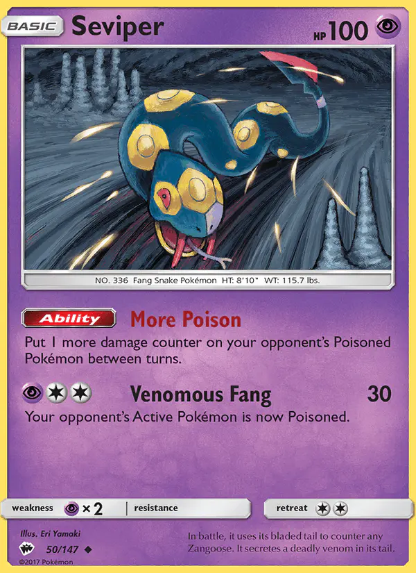 Carta Seviper 50/147 de Burning Shadows