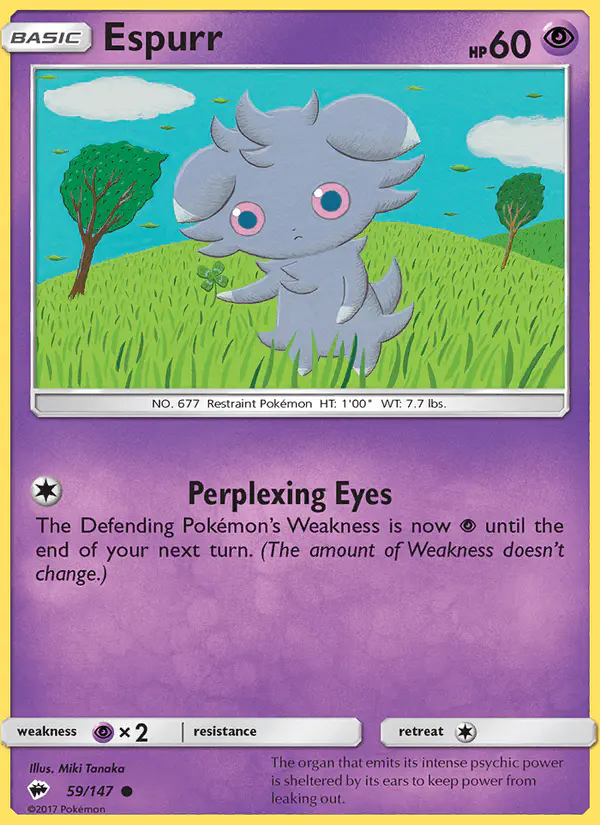 Carta Espurr 59/147 de Burning Shadows
