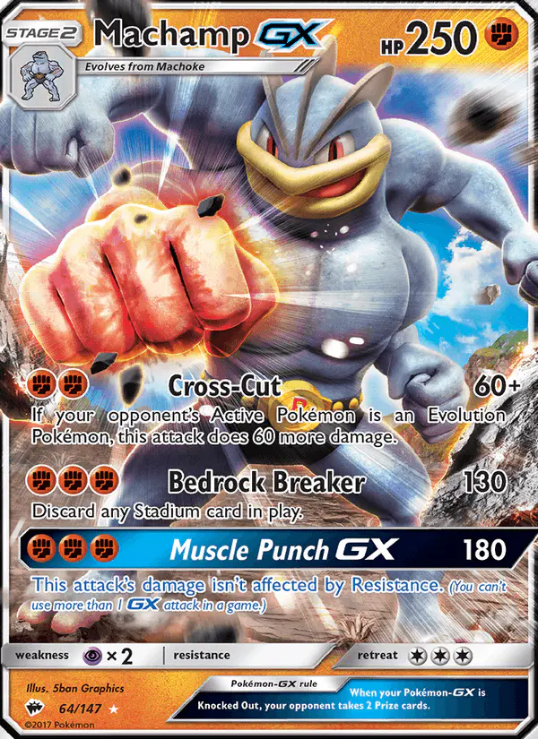 Carta Machamp GX 64/147 de Burning Shadows