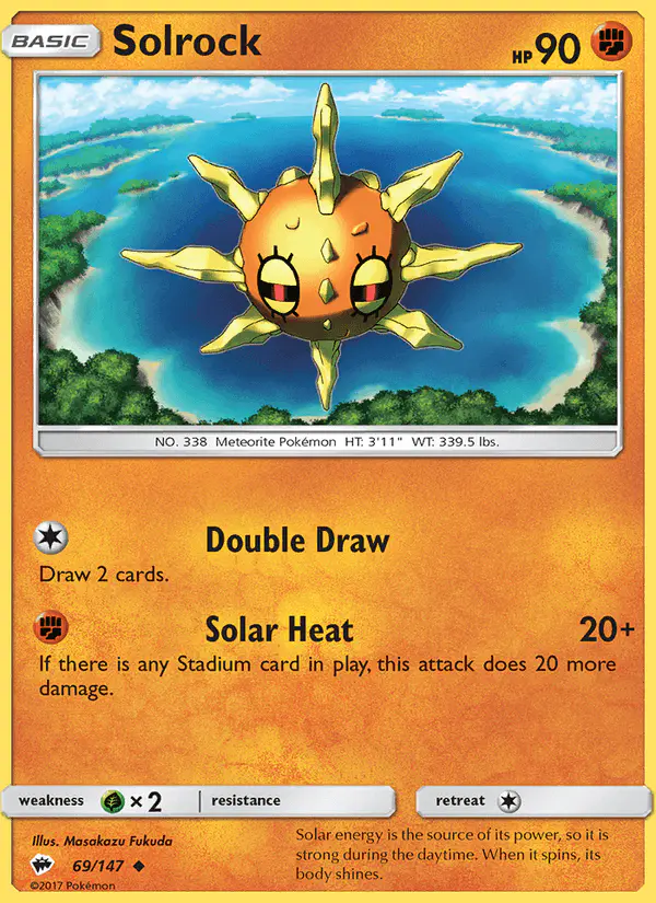 Carta Solrock 69/147 de Burning Shadows
