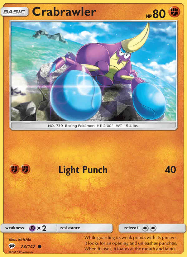 Carta Crabrawler 73/147 de Burning Shadows