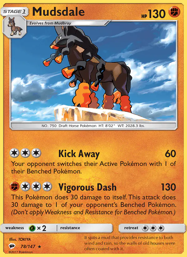 Carta Mudsdale 78/147 de Burning Shadows