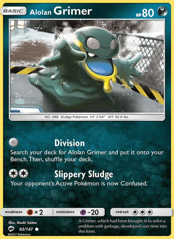 Carta Alolan Grimer 83/147 de Burning Shadows